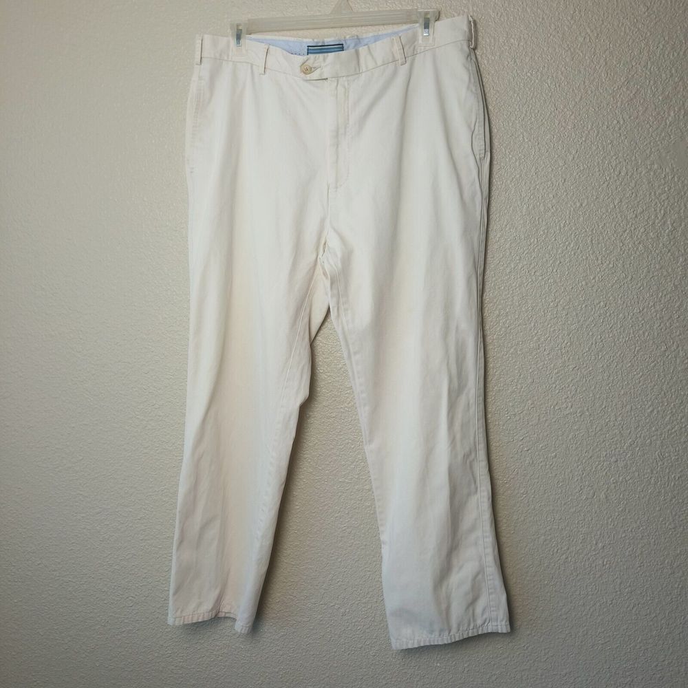 PETER MILLAR beige dress chinos 100% pima cotton‎ size 38 men's plain pockets